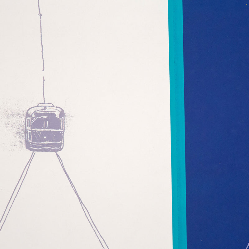 1971 lithograph by Canadian artist Charles Pachter. Pop art featuring Toronto TTC streetcar.