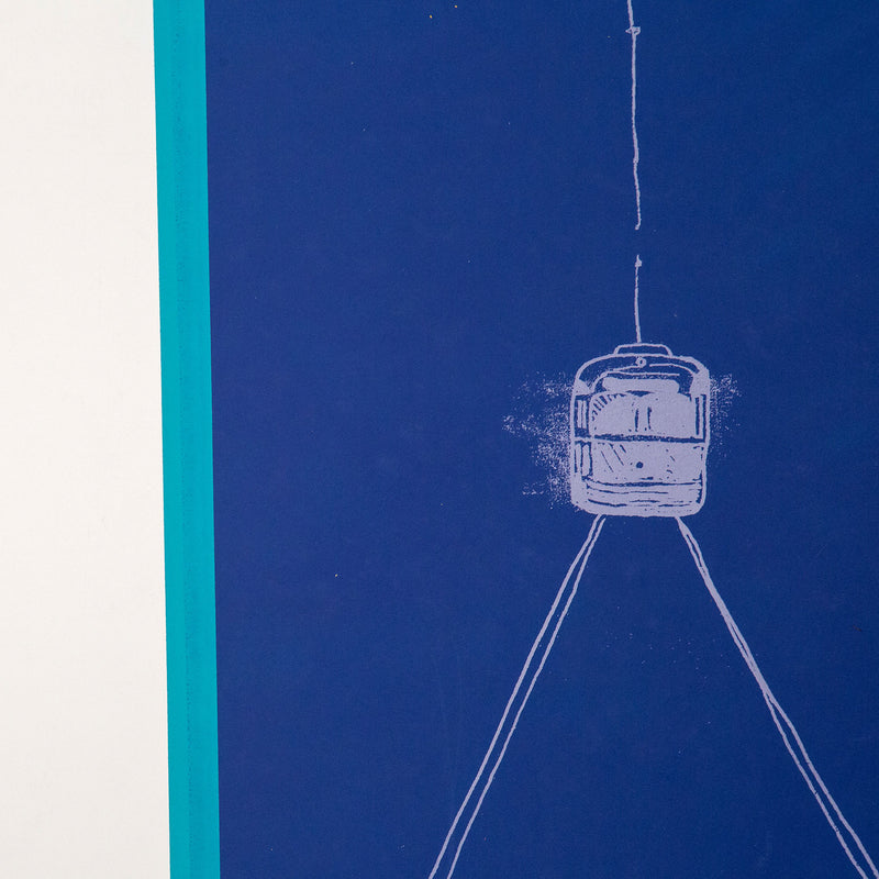 1971 lithograph by Canadian artist Charles Pachter. Pop art featuring Toronto TTC streetcar.