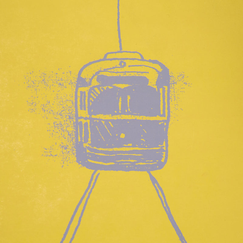 1971 lithograph by Canadian artist Charles Pachter. Pop art featuring Toronto TTC streetcar.