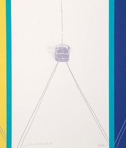 1971 lithograph by Canadian artist Charles Pachter. Pop art featuring Toronto TTC streetcar.