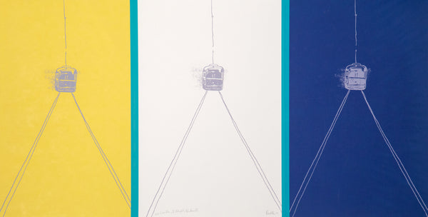 1971 lithograph by Canadian artist Charles Pachter. Pop art featuring Toronto TTC streetcar.