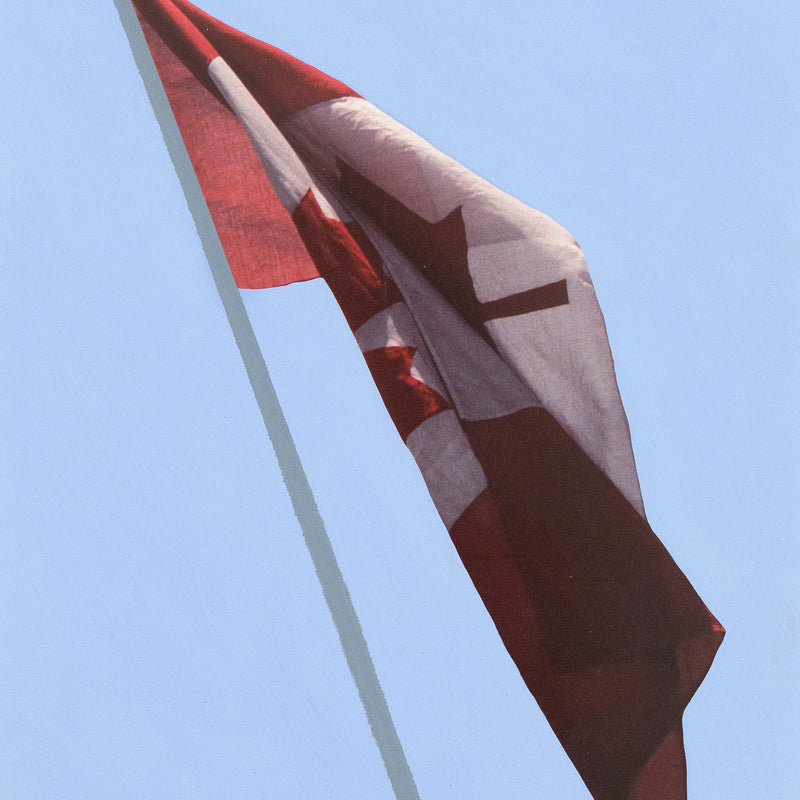 Charles Pachter, Painted Flag: Preparatory #2b,  Canada, 1981   Acrylic on Kodak color photo paper  11.5"H 9"W (work)  18.5"H 16"W (framed)   Very good condition.