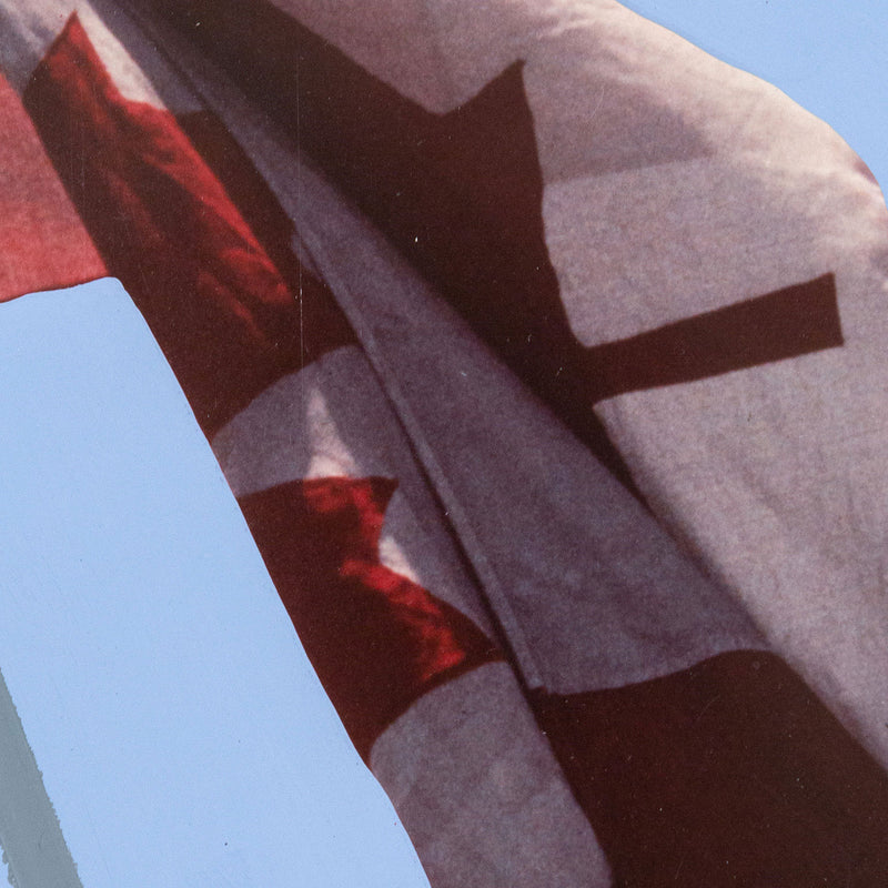 Charles Pachter, Painted Flag: Preparatory #2b,  Canada, 1981   Acrylic on Kodak color photo paper  11.5"H 9"W (work)  18.5"H 16"W (framed)   Very good condition.