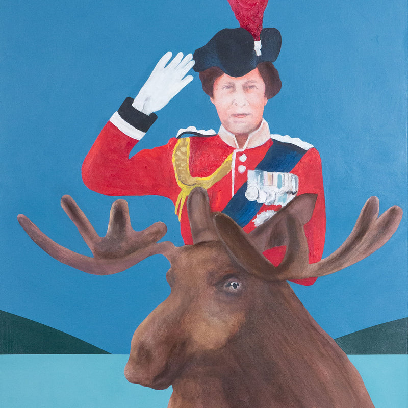 Charles Pachter, Queen on a Moose, Acrylic on Canvas, 1988, Caviar20, Canadian Art