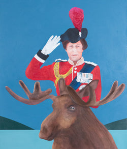 Charles Pachter, Queen on a Moose, Acrylic on Canvas, 1988, Caviar20, Canadian Art