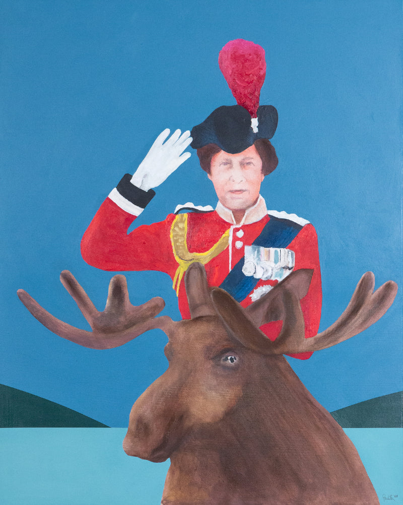 Charles Pachter, Queen on a Moose, Acrylic on Canvas, 1988, Caviar20, Canadian Art