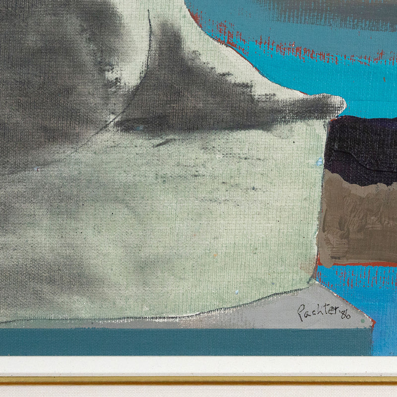Charles Pachter, Statuesque, Painting, 1980, Caviar 20, close-up showing artist signature