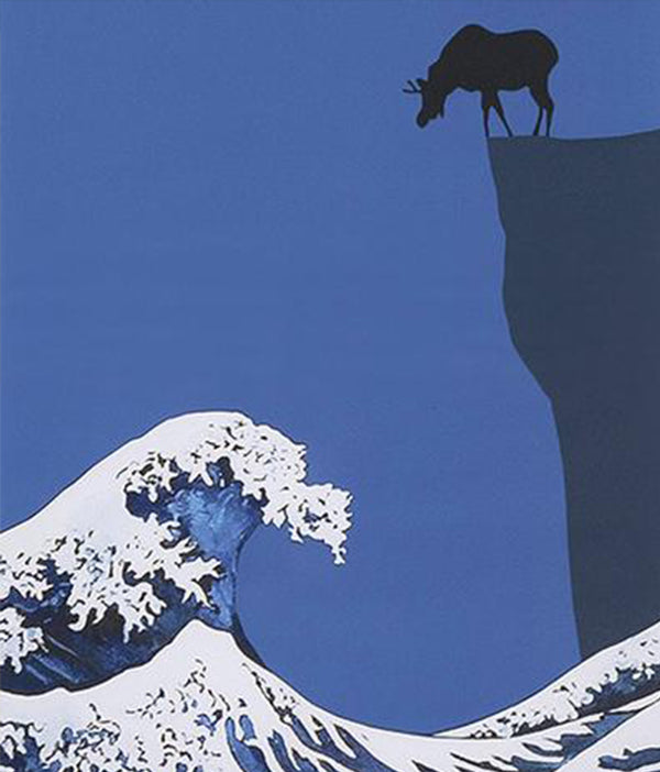 Charles Pachter prints Caviar20 moose Hokusai Wave