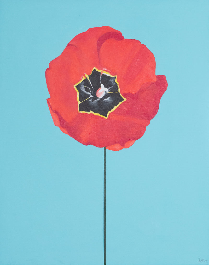 CHARLES PACHTER "TULIP" PAINTING, 2020