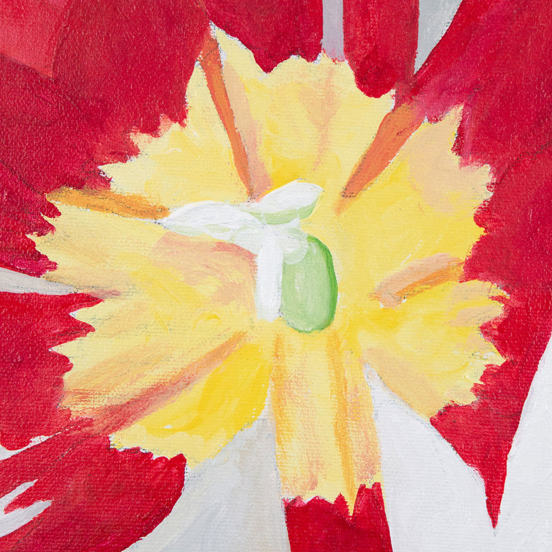 CHARLES PACHTER "GRAND TULIP" ACRYLIC ON CANVAS, 2020