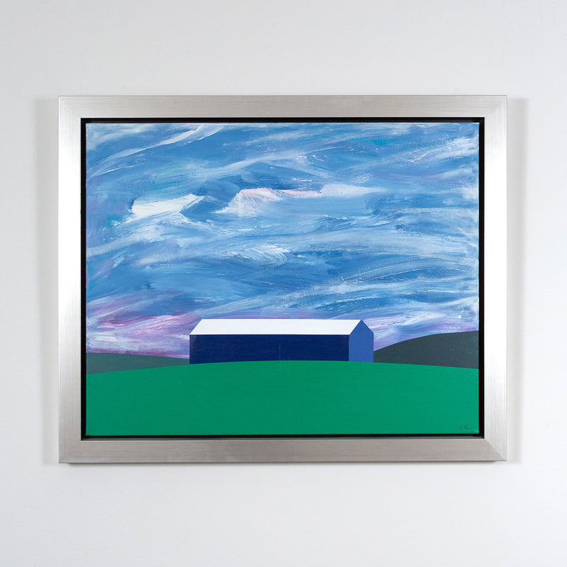 Charles Pachter, Violet Sunset Barn, Oil on Acrylic, 2020, Caviar20 