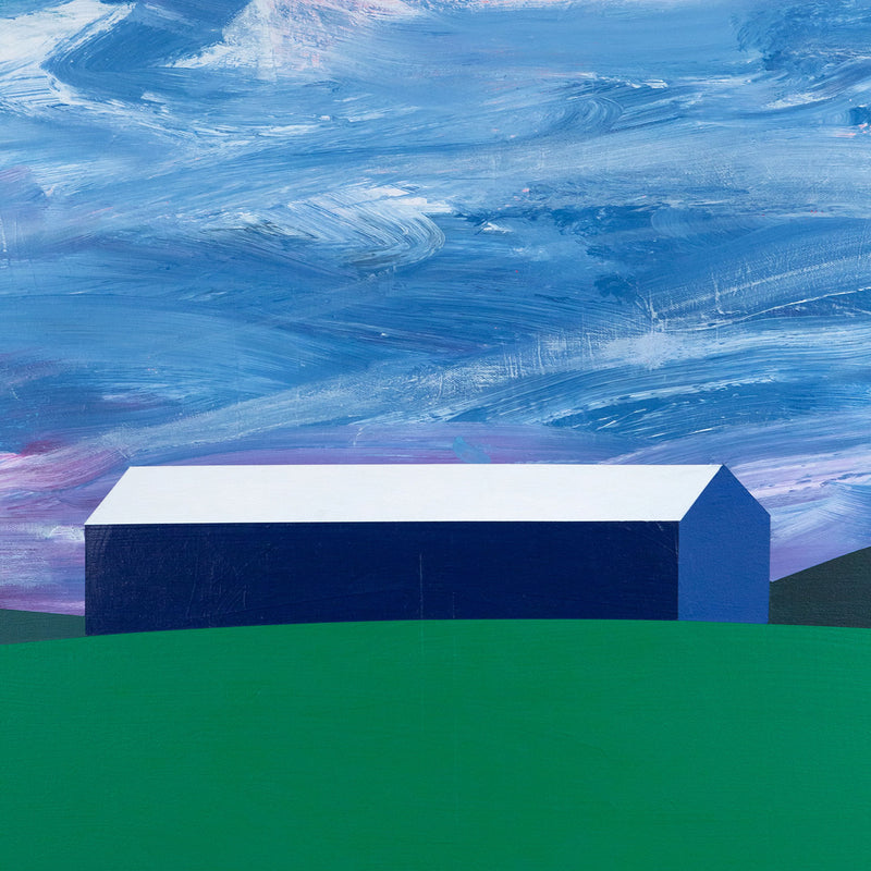 Charles Pachter, Violet Sunset Barn, Oil on Acrylic, 2020, Caviar20 