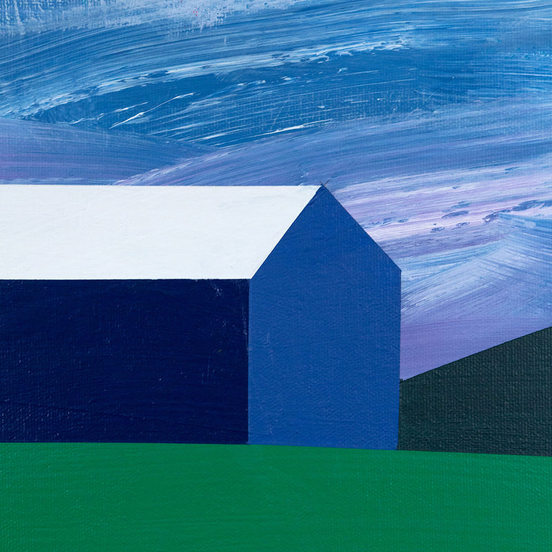 Charles Pachter, Violet Sunset Barn, Oil on Acrylic, 2020, Caviar20 