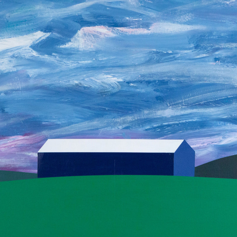 Charles Pachter, Violet Sunset Barn, Oil on Acrylic, 2020, Caviar20 