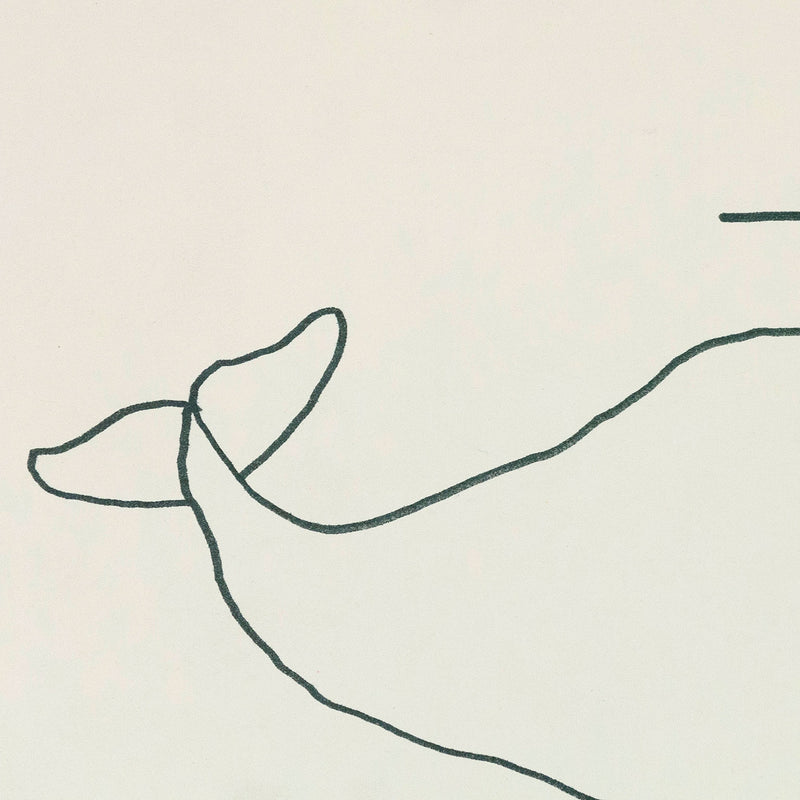 CHARLES PACHTER "WHALE & STREETCAR" DRAWING, 1977