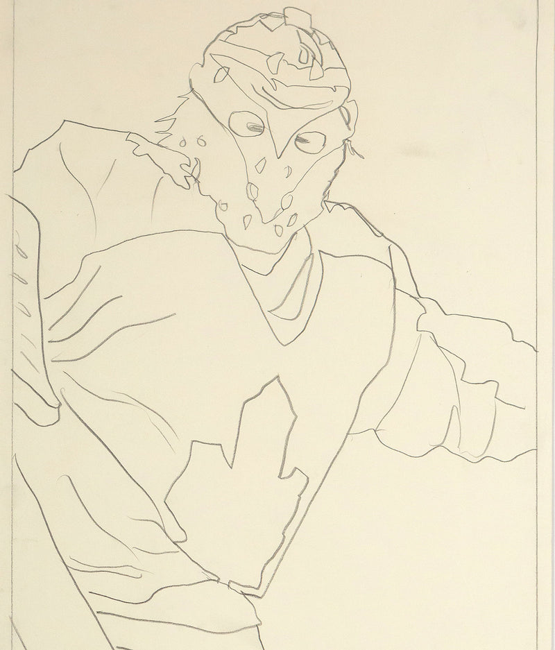 Charles Pachter, Hockey Knights in Canada, 1984, drawings, pencil on paper