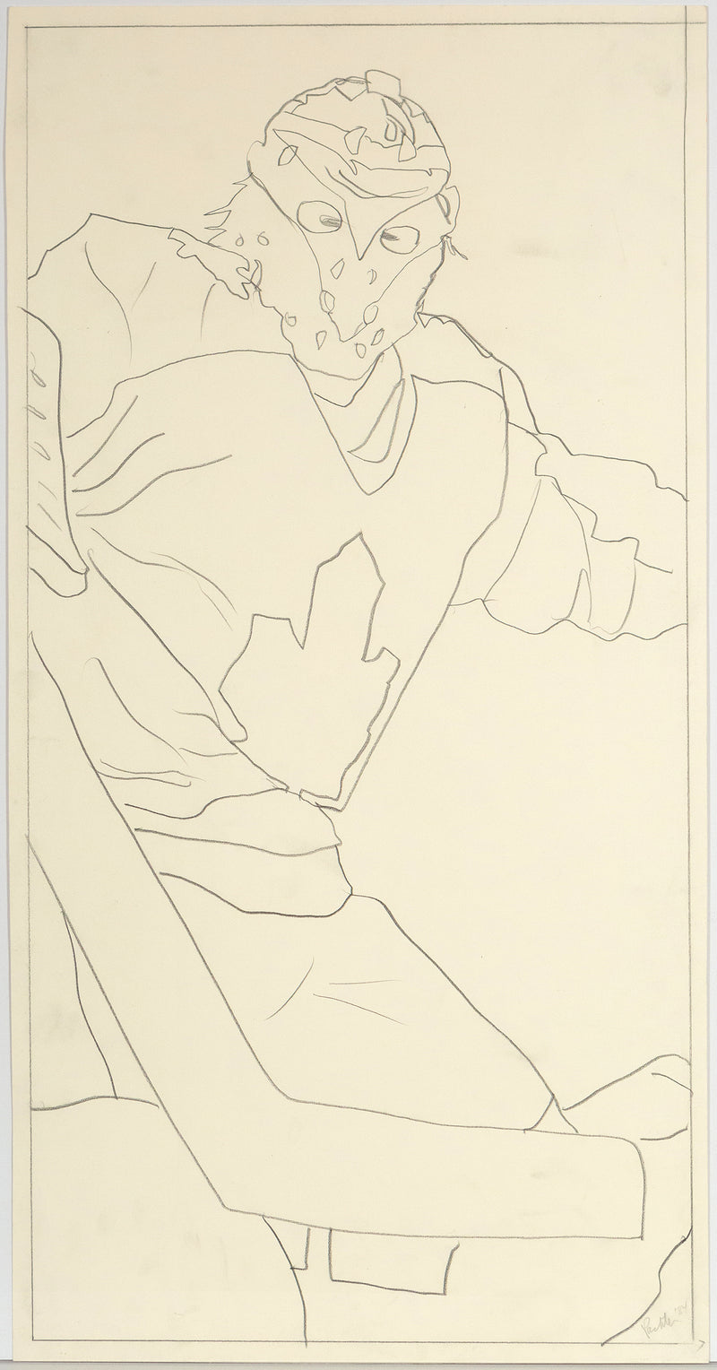 Charles Pachter, Hockey Knights in Canada, 1984, drawings, pencil on paper