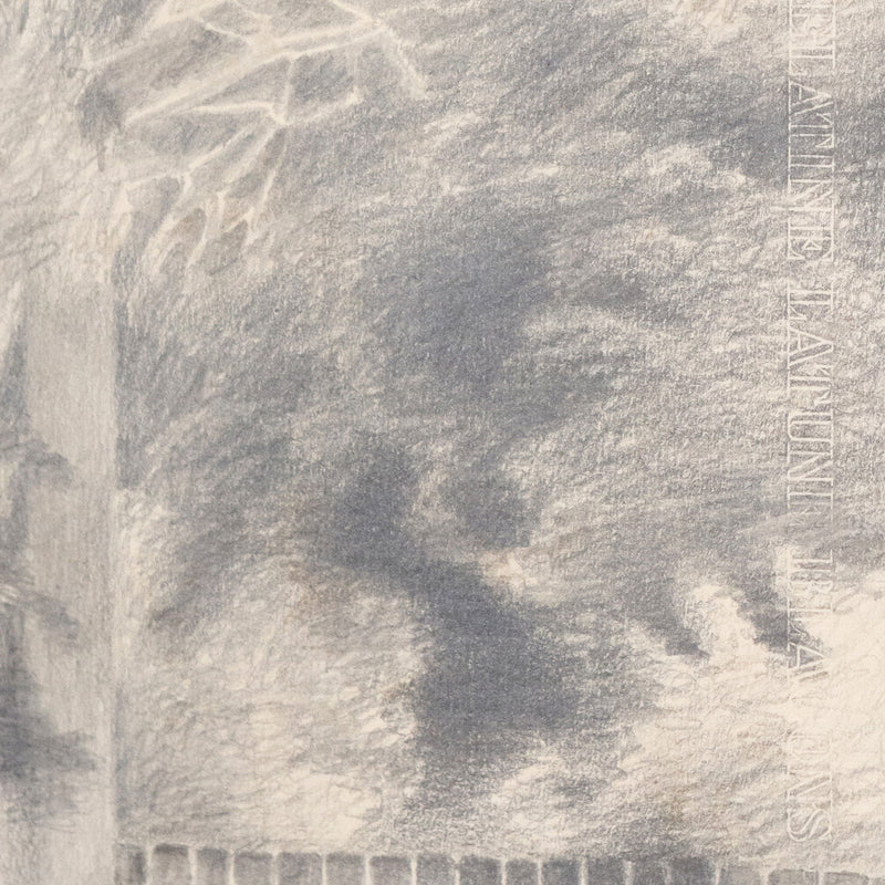 Christiane Pflug, "From Carol's Window," Canada, 1962, Pencil on paper, Signed and dated by the artist, 9.5"H 12.5"W (work)  20"H 21.75"W (framed), Very good condition