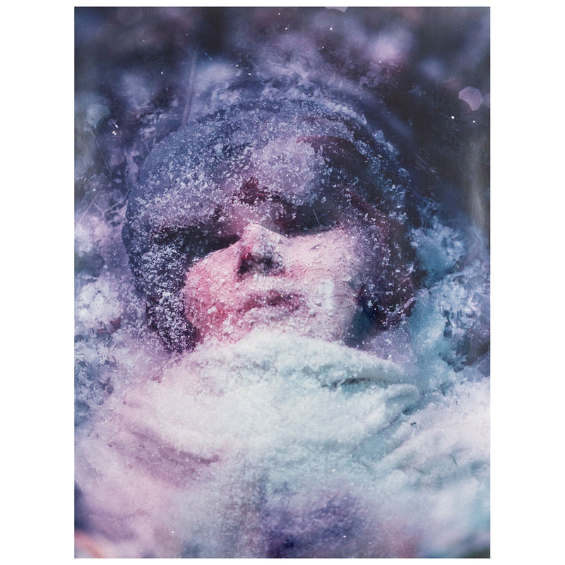 Cindy Sherman "For Chicago" Chromogenic print. 1986. This large-scale color photograph is a fantastic example of Sherman’s most audacious and experimental period of art-making. It presents a dark dream world, like looking into the depths of a snow globe. 