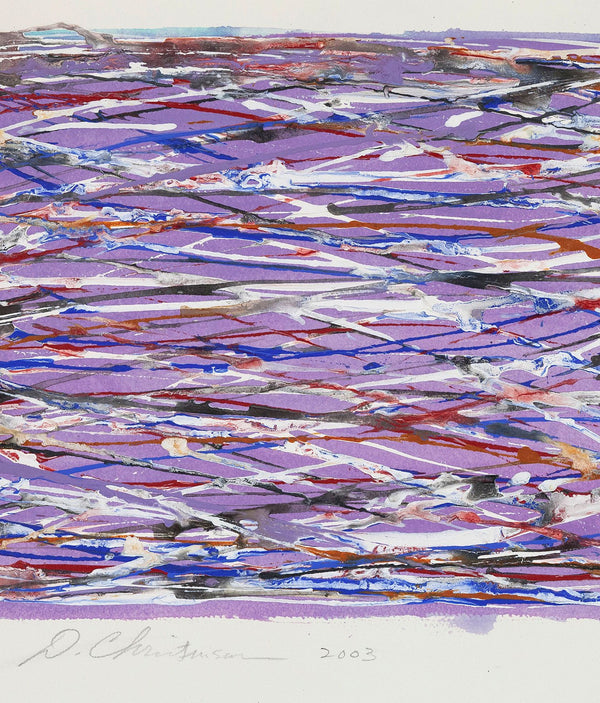 Dan Christensen Violet Loops 2003 works on paper Caviar20