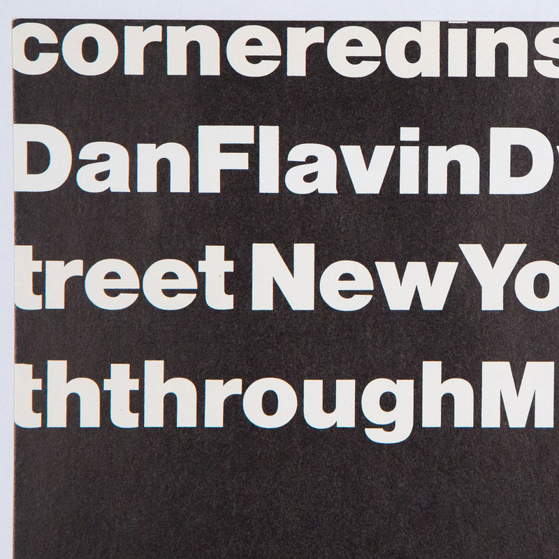 Dan Flavin, Cornered Installations 1963-1970 Exhibition Poster, 1970, Caviar20