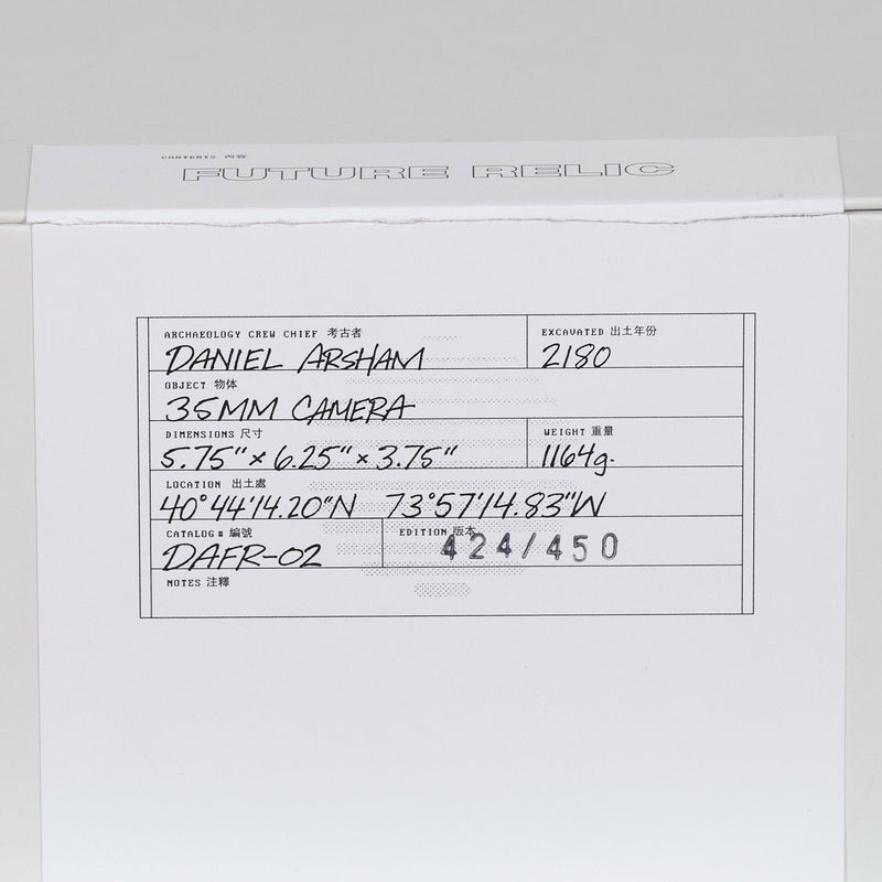 Daniel Arsham Future Relic Camera Caviar20