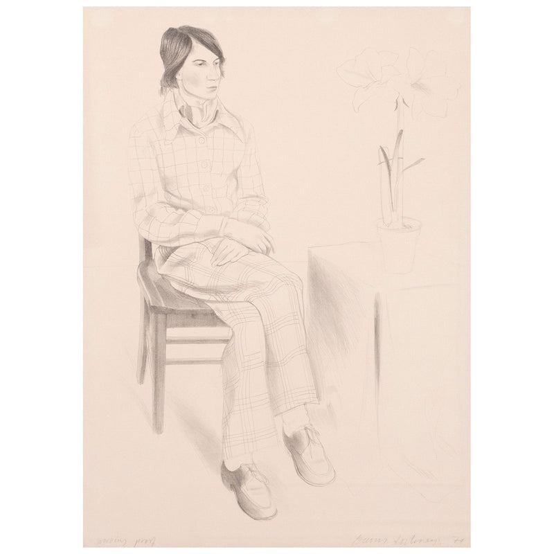 "Yves-Marie Hervé"  London, 1974  Lithograph on Arches paper  Signed and dated by artist   Labeled 'working proof' outside of an edition of 75  29.75"H 22.25"W (work)  33"H 25"W (framed)  Very good condition.  Published by Petersburg Press, London.