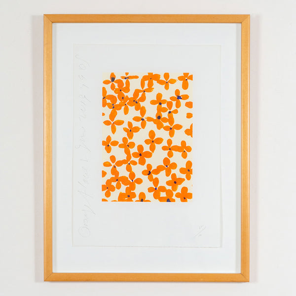 Donald Sultan, Orange Flowers, Lithograph, 1996, Caviar20 American Painter