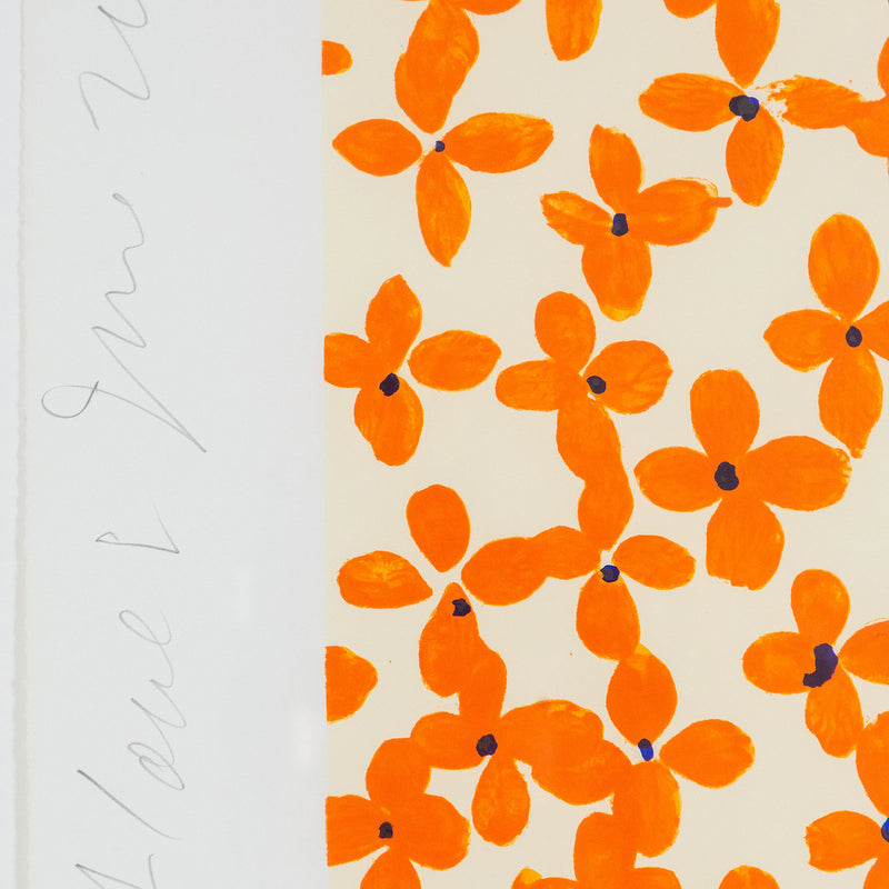 Donald Sultan, Orange Flowers, Lithograph, 1996, Caviar20 American Painter