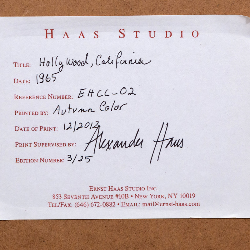 Ernst Haas, Hollywood, California, Archival pigment print, 1965, Caviar20, Austrian American Photographer