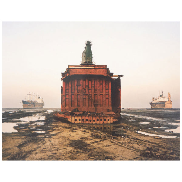 Edward Burtynsky, Canadian Contemporary Art,  "Shipwreck #49"   2001, Bangladesh   Giclée color print  Signed by the artist, bottom right  From an edition of 100  8.5"H 11"W (image)  11.25"H 14.75"W (sheet)  Very good condition
