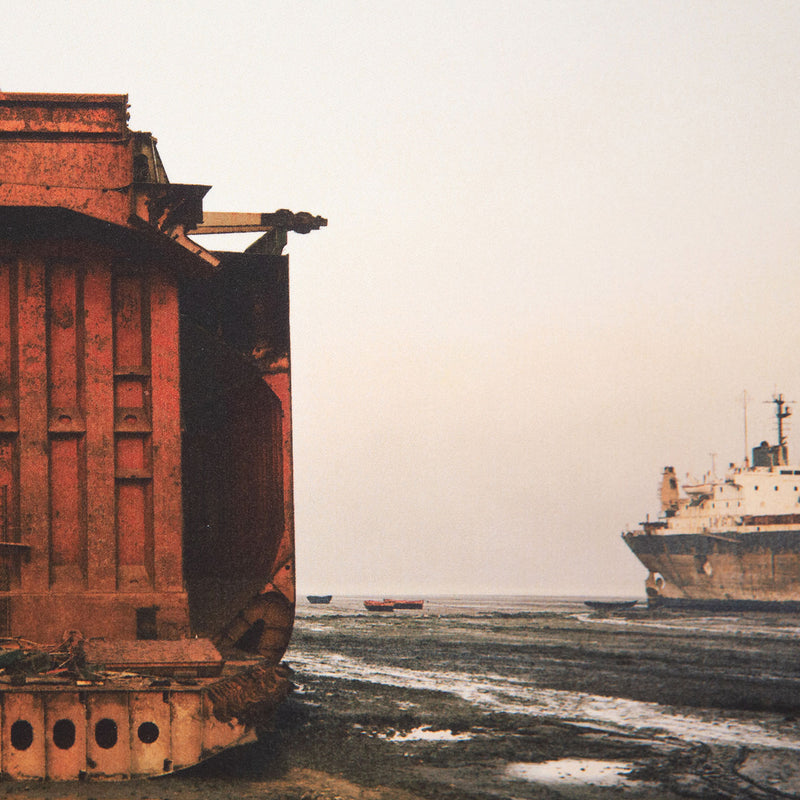 Edward Burtynsky, Canadian Contemporary Art,  "Shipwreck #49"   2001, Bangladesh   Giclée color print  Signed by the artist, bottom right  From an edition of 100  8.5"H 11"W (image)  11.25"H 14.75"W (sheet)  Very good condition