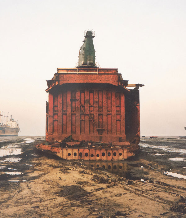 Edward Burtynsky, Canadian Contemporary Art,  "Shipwreck #49"   2001, Bangladesh   Giclée color print  Signed by the artist, bottom right  From an edition of 100  8.5"H 11"W (image)  11.25"H 14.75"W (sheet)  Very good condition