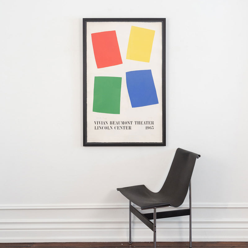 Original Ellsworth Kelly, American Art, Minimalism, "Vivian Beaumont Theatre, Lincoln Centre"  USA, 1965  Lithograph on Rives BFK paper   Signed and annotated in pencil, lower edge  A.P. aside from an edition of 100  41.5"H 26"W (work)  43.75"H 28.5"W (framed)  Very good condition