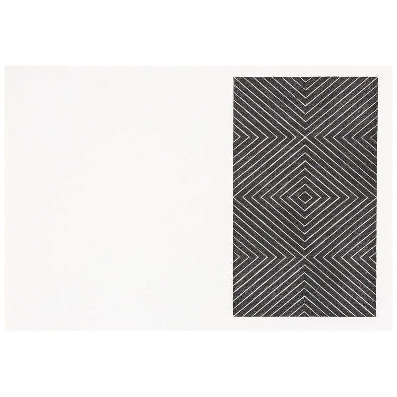 Original Artwork, Abstract Expressionism, Frank Stella, "Gezira" from Black Series II  USA, 1967  Lithograph  Signed, numbered and dated by the artist   Labelled AP aside from an edition of 100  15"H 21.75"W (work)  Very good condition.  Printed by Gemini G.E.L., Los Angeles, Toronto Fine Art Gallery Caviar20