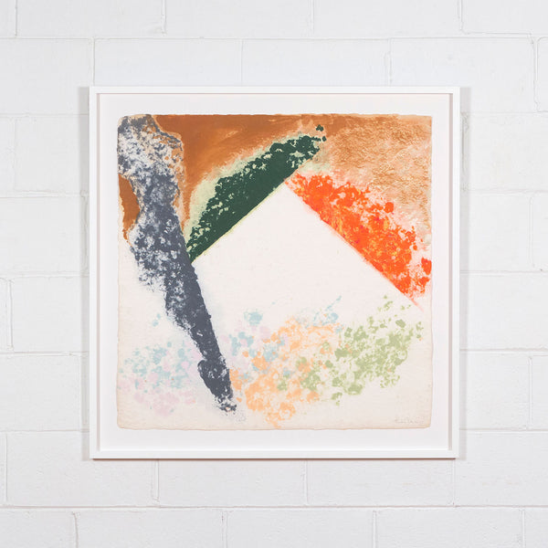 Friedel Dzubas, Autumn Check, Monotype on Cast Pulp Paper, 1981, Caviar20, Lyrical Abstraction, Color Field Movement
