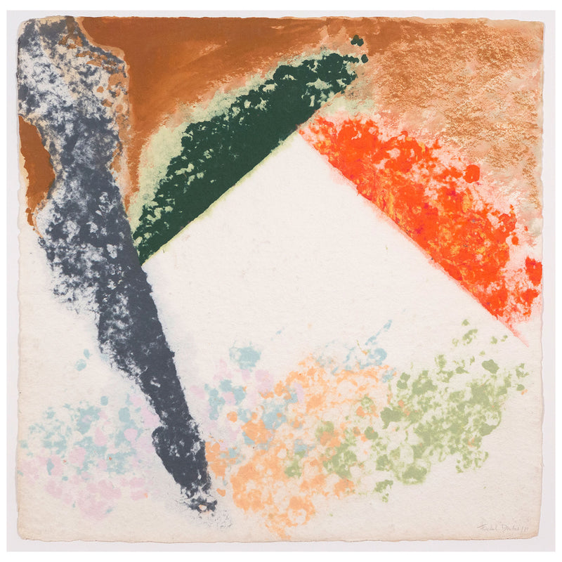 Friedel Dzubas, Autumn Check, Monotype on Cast Pulp Paper, 1981, Caviar20, Lyrical Abstraction, Color Field Movement