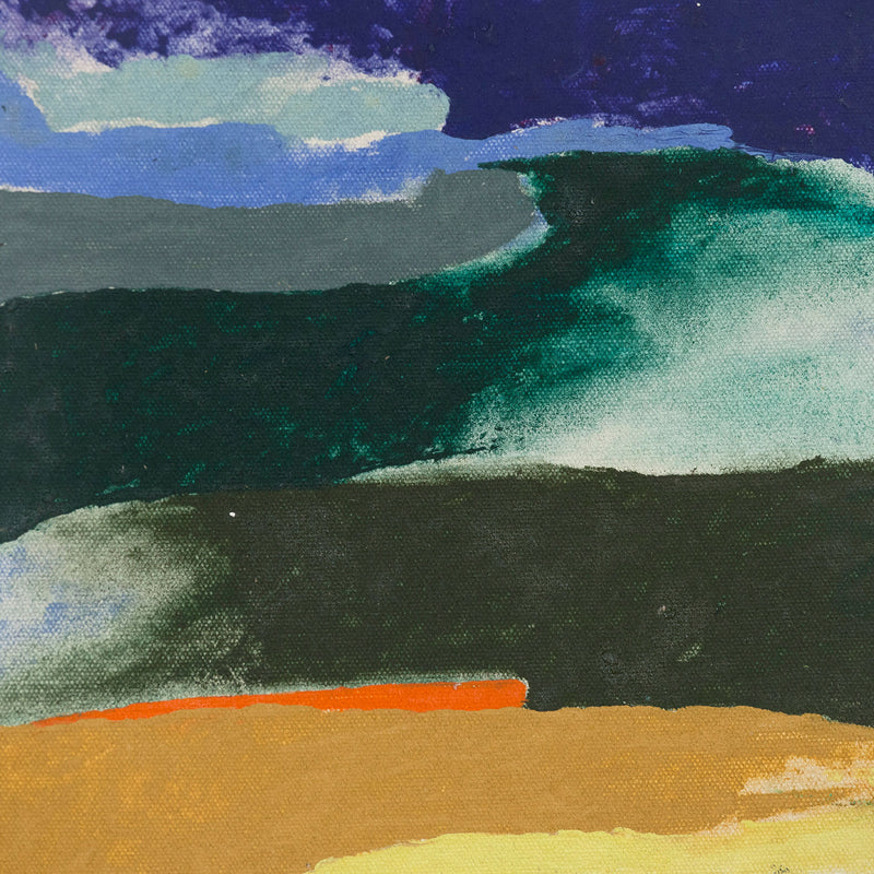 FRIEDEL DZUBAS "BLUE TIDE" PAINTING, 1981