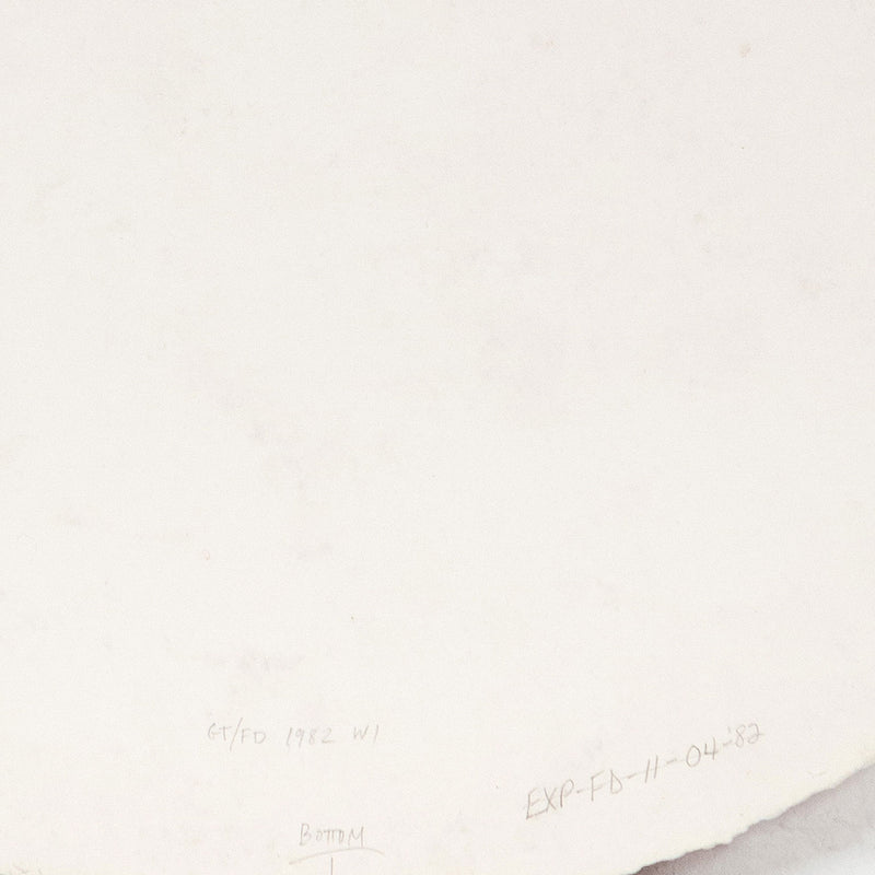 Friedel Dzubas, Kaleidoscop, Monotype, 1982, Caviar20 prints, Caviar20 Abstract Expressionism, Color Field Painter, back of work showing original date