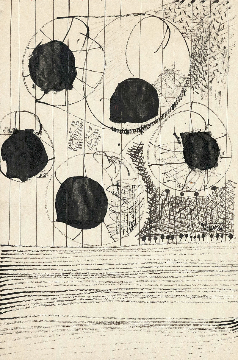HAROLD TOWN "DINING ROOM DRAWINGS" TRIPTYCH, 1961