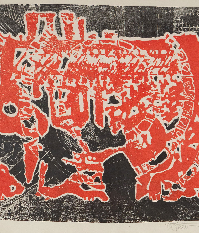 Harold Town, Day of the Dragon, Monotype, 1965, Caviar20, Canadian Artist