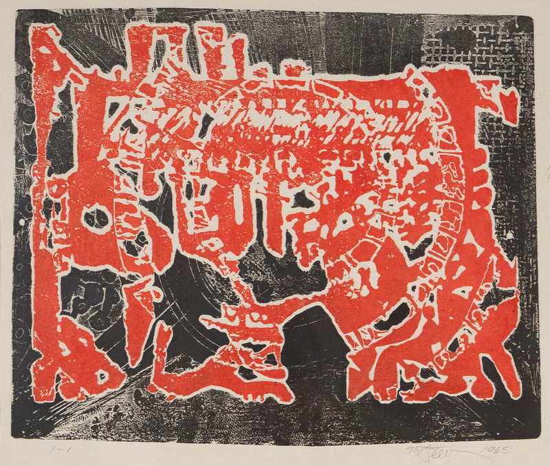 Harold Town, Day of the Dragon, Monotype, 1965, Caviar20, Canadian Artist