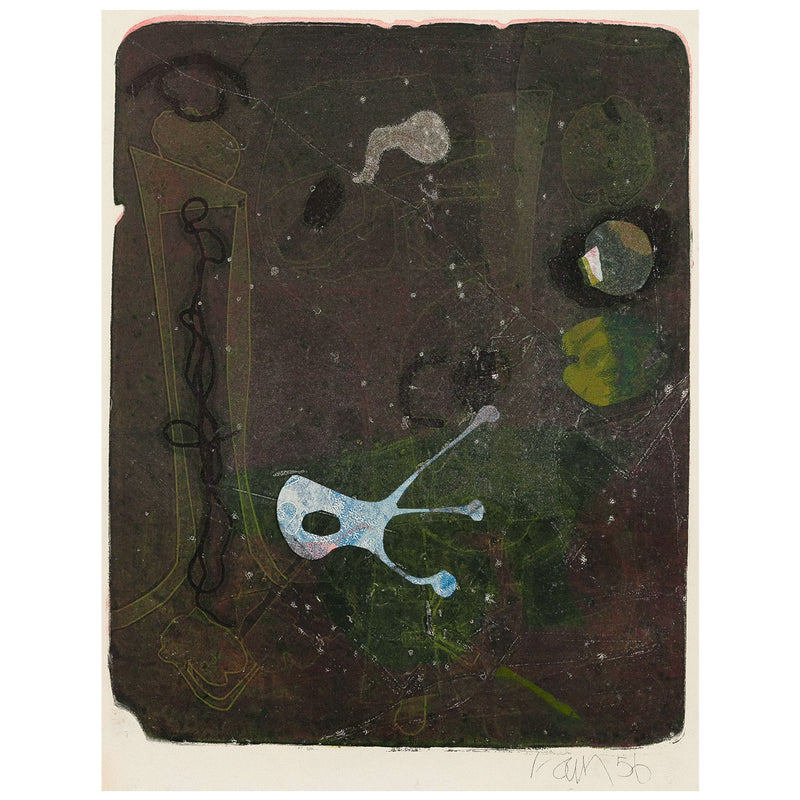 HAROLD TOWN "MAROON LAGOON" SINGLE AUTOGRAPHIC PRINT, 1956