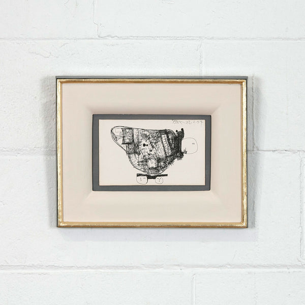 HAROLD TOWN "GO-CART" INK DRAWING, 1959
