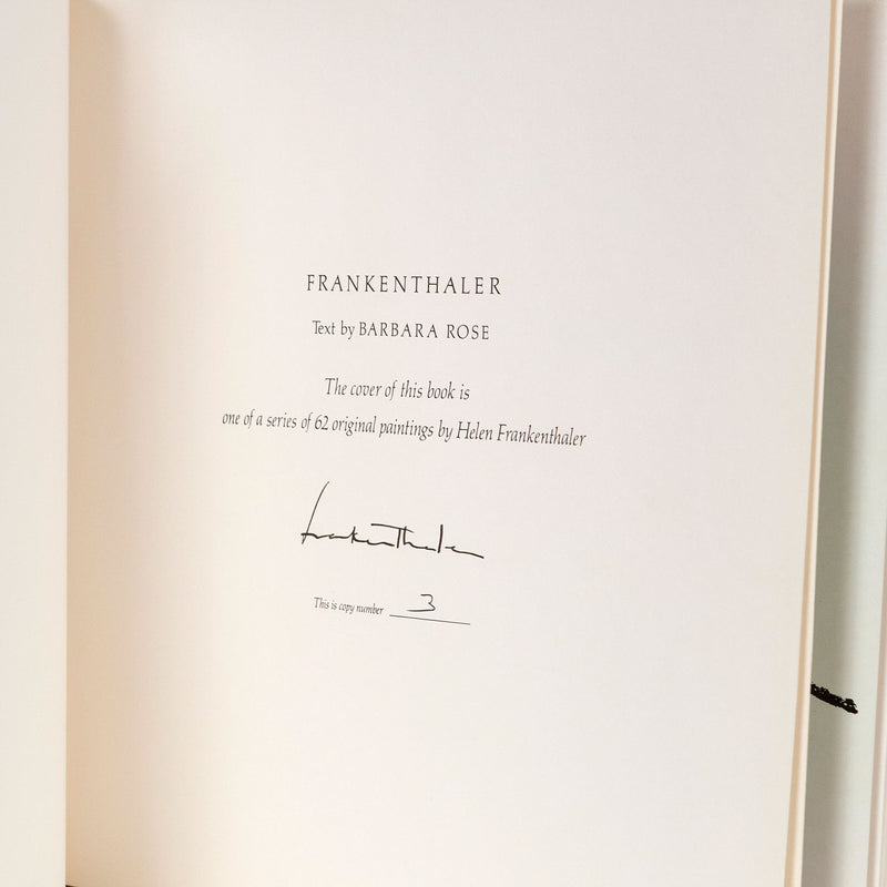 Helen Frankenthaler, Painted Book, 1974, Caviar 20, shows inscription and signature