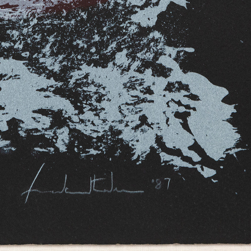 Helen Frankenthaler, Un Poco Mas, Lithograph, 1987, Caviar 20, closeup showing artist signature and date