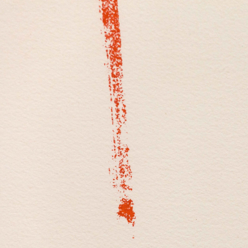 HELEN FRANKENTHALER "RED LINES (GOLD BRUSH)" SCREENPRINT, 1970