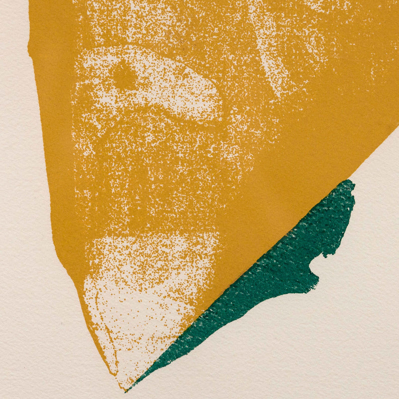 HELEN FRANKENTHALER "RED LINES (GOLD BRUSH)" SCREENPRINT, 1970