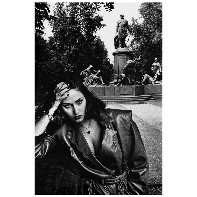 Helmut Newton Young woman and Bismarck Monument Berlin 1979 Vogue