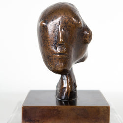 HENRY MOORE "HEAD" BRONZE, 1981